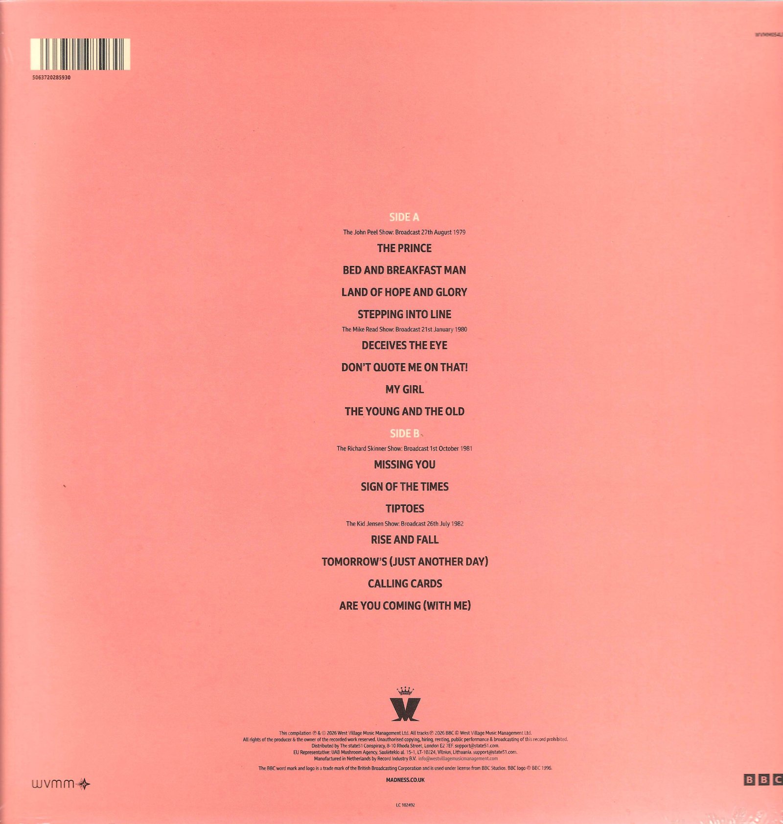 Back cover of WVMM 054LP